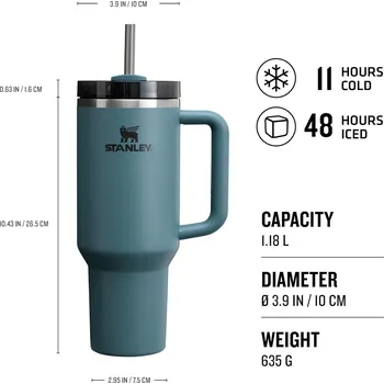 Termoska Stanley Termoska lahev Quencher H2.0 FlowState Tumbler Blue Spruce