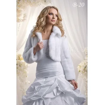 Dámský kožich Svatební kožíšek - bílý: B-20, vel. L, XL, 2XL Vybraná velikost: L