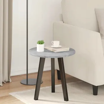 Konferenční stolek Stolek VidaXL kulatý 40 x 1,5 x 40 cm, světlý beton