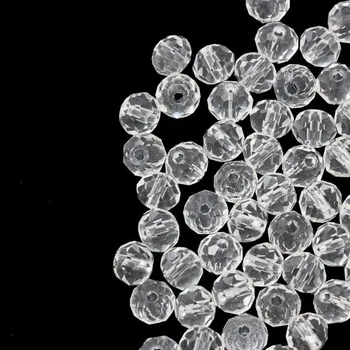 Dětské navlékací korálky CZ Broušené korálky slavík 6/5mm crystal (16g)