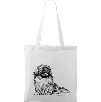 Plátěná taška - Pekingský palácový psík Barva: Bílá