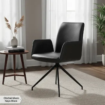 Jídelní židle Otočné křeslo Naya Black
