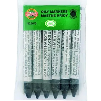 Křída průmyslová mastná, 6 ks černá 577033