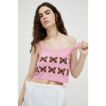 Top s příměsí vlny Levi's A3200.0000 růžová 30X, vel. M