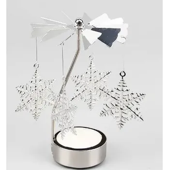 Vánoční dekorace Decoled andělské zvonění vločky 8 x 13 cm stříbrné