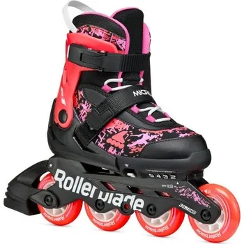 Kolečkové brusle Kolečkové brusle Rollerblade MICROBLADE SL Black/Coral Velikost EUR: 28-32