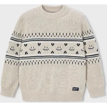 Dívčí svetr Dětský svetr Mayoral 4377.5F.Mini.9BYA béžová 12X, vel. 104