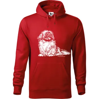 Dámská mikina Mikina - Pekingský palácový psík Barva: Červená (07), Velikost: XXL, Střih: Pánské