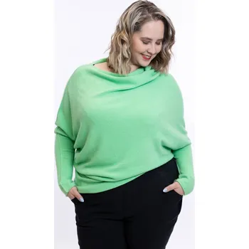 Dámský svetr Italy fashion Svetr LOTTA Barva: Limetková, Velikost: UNI: M-2XL