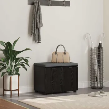 Chodbičková lavice s polštářem Černý Dub 60 x 38 x 46 cm