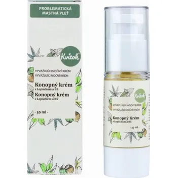 Pleťový krém VZOREK Noční konopný krém pro mastnou pleť 2ml Kvitok