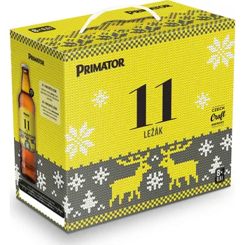 Pivo Primátor Světlý ležák 11° 8x 0,5 l