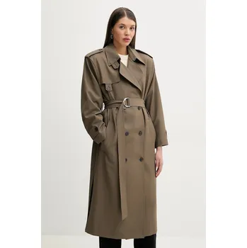 Dámský kabát Kabát s příměsí vlny IRO WP137KALANA zelená 91X, vel. 38