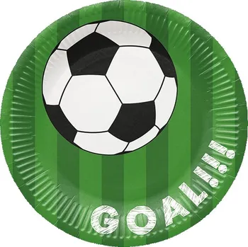Jednorázové nádobí Paw Papírový talíř PAW Eco 23 cm Soccer ball green / 8 ks 587534