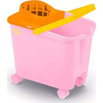 kbelík Veselá duha – Kbelík na mop se ždímačkou a otočnými kolečky, recyklovatelný, 14 l, udržitelný,