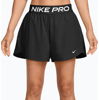 Dámská móda Dámské tréninkové šortky Nike Pro Dri-Fit Mid-Rise Brief-Lined 3" black/white