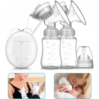 DVOUFÁZOVÁ ELEKTRICKÁ ODSÁVAČKA MLÉKA NA 2 PRSÍ, USB NABÍJENÍ, HANDS-FREE