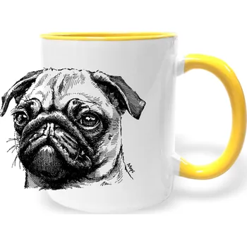 Hrnek - Mops Barva: Žlutá