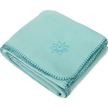 Dětská deka Jógová deka Asana Blanket s výšivkou LOTOS Tyrkysová