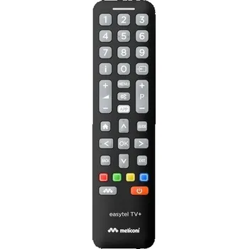 Univerzální dálkový ovladač Meliconi Easytel TV+, ovládá také základní funkce Smart TV