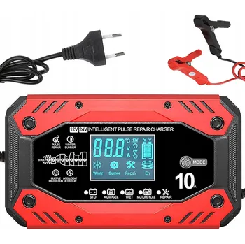 Nabíječka autobaterie Automatická nabíječka akumulátorů LTC 12V 24V 10A S FUNKCÍ OPRAVY AKU.