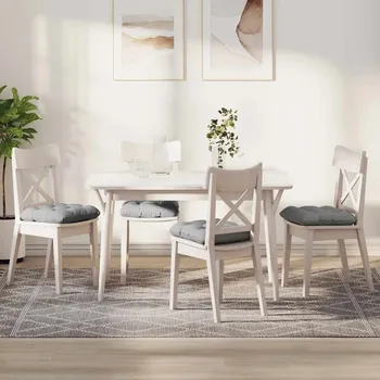 Polštář Polštáře na sedadla 4 pcs Oblačno šedá 40 x 40 x 12 cm textil