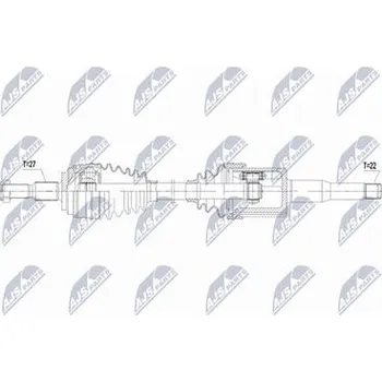 Hnací hřídel - poloosa NTY NPW-FR-188