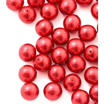 Dětské navlékací korálky CZ Vosková perle kulička 8mm light siam 70498 (10ks)