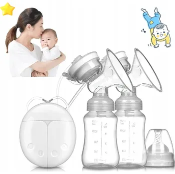 DVOUFÁZOVÁ ELEKTRICKÁ ODSÁVAČKA MLÉKA NA 2 PRSÍ, TICHÝ PROVOZ, PŘENOSNÁ