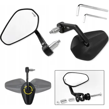 Zrcátko pro motocykl Zpětná zrcátka na motorku 7/8" homologovaná podle normy E9