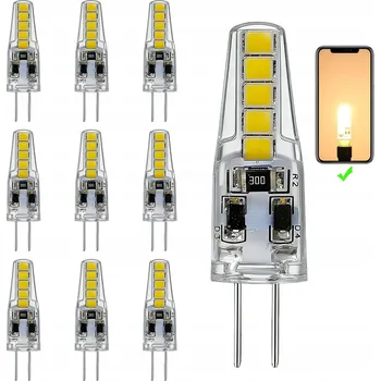Žárovka 10x LED ŽÁROVKA G4 12V DC 6W teplá barva 2700K 600lm