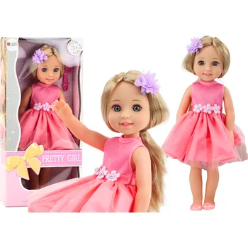 Panenka Velká panenka v růžových šatech - 38 cm