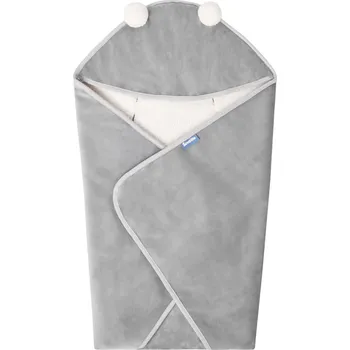 Zavinovačka Sensillo Zavinovačka do autosedačky plyšová 75x75 cm Šedá