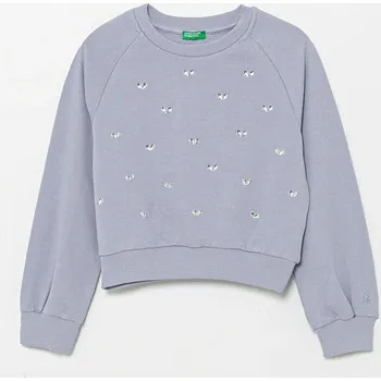 Chlapecká mikina Dětská bavlněná mikina United Colors of Benetton 3J70C10O2.G.Seasonal modrá 05X, vel. 130