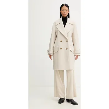 Dámský kabát Kabát s příměsí vlny PS Paul Smith W2R.354C.T21059 béžová 02X, vel. 34