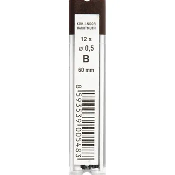 Náplň do psacích potřeb Koh-i-noor Grafitové tuhy KOH-I-NOOR B / 0,5 mm, 12 ks 498109