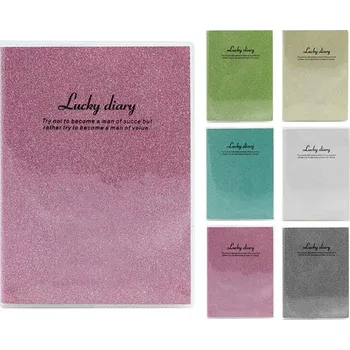 Diář Poznámkový blok / diář 85x115 mm, 80 listů, PVC potah (mix 6 třpytivých barev) 551314