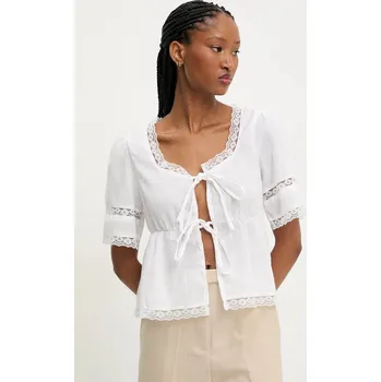 Bavlněná halenka Answear.LAB LWT.659DIANAWHI.ums bílá 00X, vel. XL