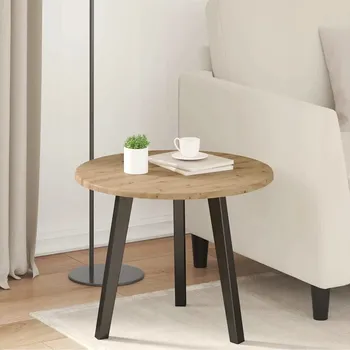 Konferenční stolek VidaXL kulatý stůl 50 x 1,5 x 50 cm, řemeslný dub