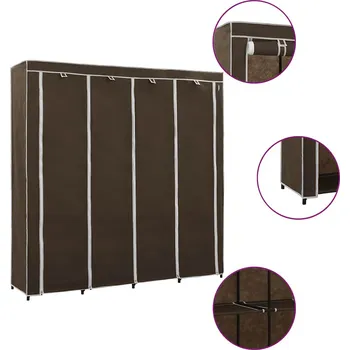 Příborník do zásuvky zahrada-XL Šatní skříň se 4 přihrádkami hnědá 175 x 45 x 170 cm 282446