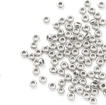 Materiál na výrobu šperku EU Rondelka kovová 3/1,5mm chirurgická ocel