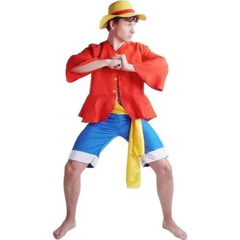 Party dekorace Cosplay kostým CoolChange Monkey D. Luffy po dvouletém odloučení s tričkem, kalhotami a čepicí |