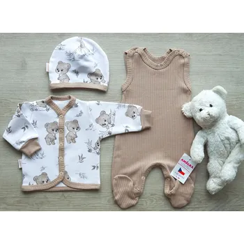 Kojenecká souprava AMÁLKA Bavlněná souprava pro miminko, medvídek Velikost: 52