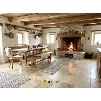 Dlažba Travertin Cappuccino obklad / dlažba set tl. 1,2 cm