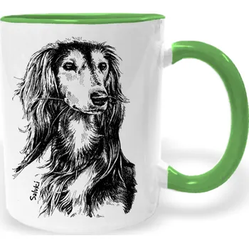 Hrnek - Saluki Barva: Zelená