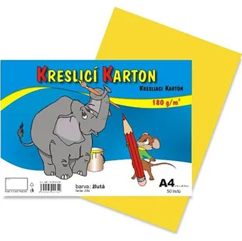 CARTA Karton kreslící A4 180g/50 list. žlutý 498204