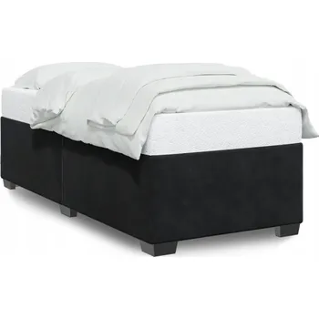 Postel Rám postele sametový černý 200 x 100 x 46 cm