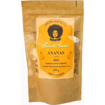 Sušené ovoce Sweet Annie BIO Sušený ananas Uganda 150 g (bez přidaného cukru) BIO sušený ananas z Ugandy 150 g