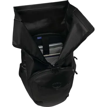 batoh na kolo Transporter Roll Top Raven Black Batoh Osprey