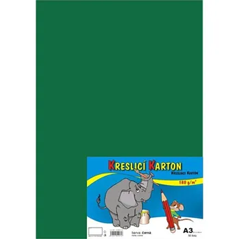 CARTA Karton kreslící A3 180g/50 listů tm. zelený 478027